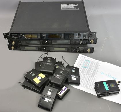 Shure-UR4D, 2x U4D-MA, 11x UR1 (Genesis)